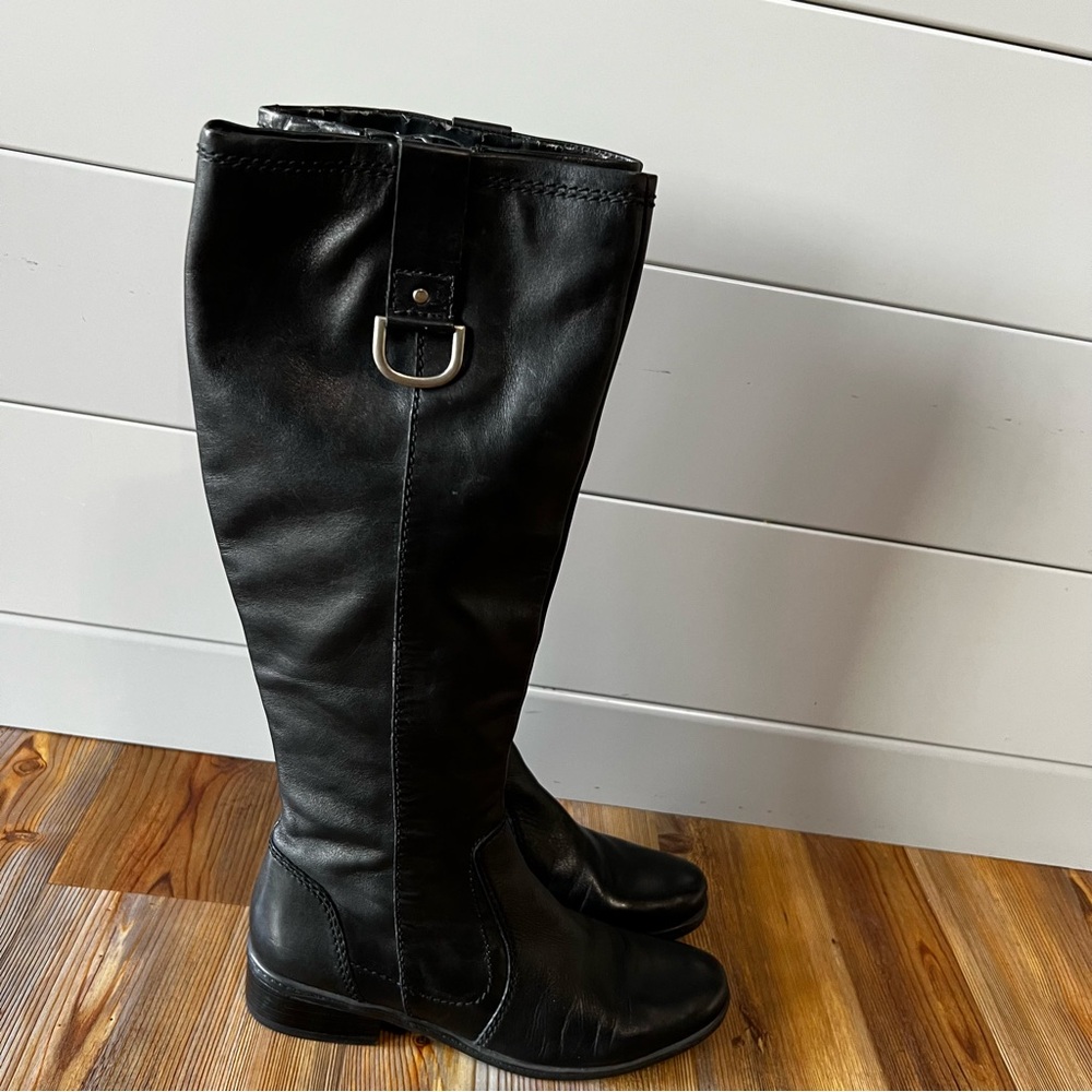 Bandolino Women's Jordana Tall Black Leather Boot Size 7 #260104